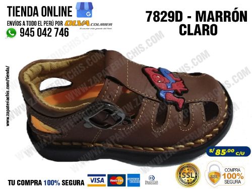 7829d marrOn claro ara a calzado en cuero para nino