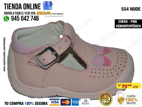 554 nude zapatos modelo pibe semiortopedico en cuero peruano para tu bebe nina para primeros pasos