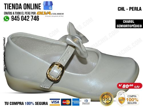 chl perla zapatos semiortopedicos en charol para nina con arco anatomico y formador