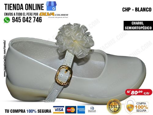chp blanco zapatos semiortopedicos en charol para nina con arco anatomico y formador