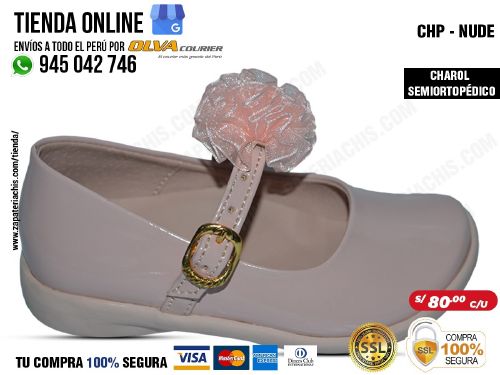 chp nude zapatos semiortopedicos en charol para nina con arco anatomico y formador