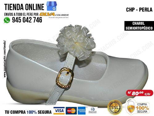 chp perla zapatos semiortopedicos en charol para nina con arco anatomico y formador