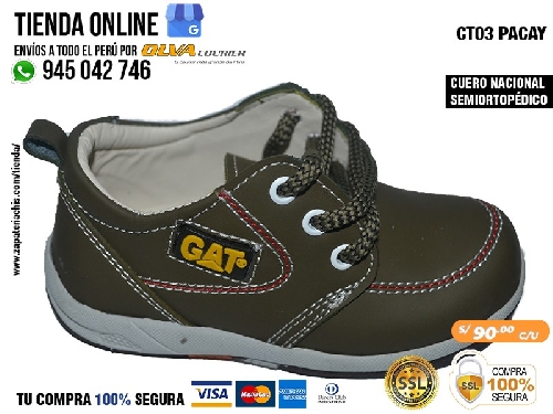 ct03 pacay zapato en cuero peruano para nino con arco formador ortopedico