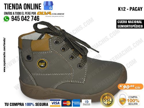k12 pacay botin semiortopedico en cuero peruano para bebe nino