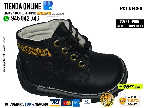 pct negro zapatos en cuero peruano modelos pibe semiortopedico para tu bebe nino en peru