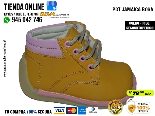 pgt jamaica rosa zapatos modelos pibe con arco ortopedico en cuero peruano para bebe nina especial primeros pasos