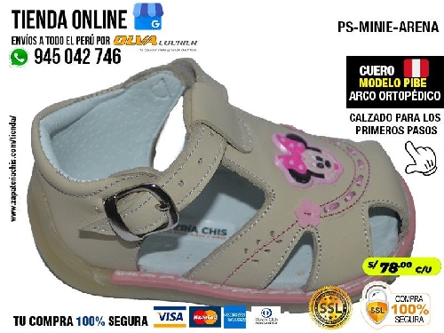 ps minie arena sandalias en cuero peruano modelos pibe semi ortopedico para tu bebe nina primeros pasos