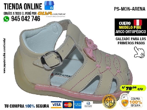 ps mon arena sandalias en cuero peruano modelos pibe semi ortopedico para tu bebe nina primeros pasos