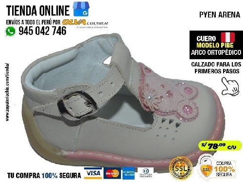 pyen arena zapatos semi ortopedicas en cuero peruano para tu bebe nina con arco formador para formar el pie