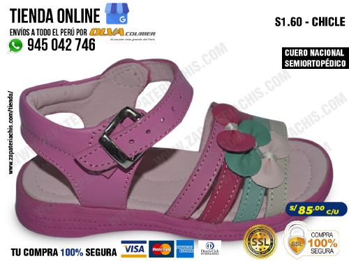 s1 60 chicle sandalias en cuero peruano semiortopedico con arco anatomico y formador