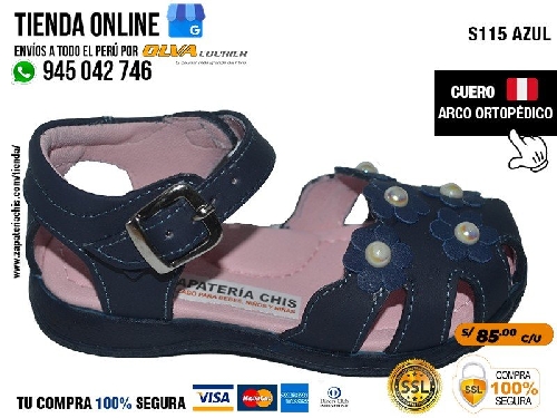 s115 azul sandalias con arco formador para evitar el pie plano modelo ortopedico para nina