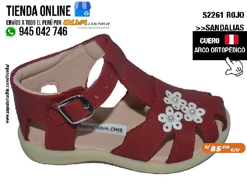 s2261 rojo sandalias con arco formador para evitar el pie plano modelo ortopedico para nina