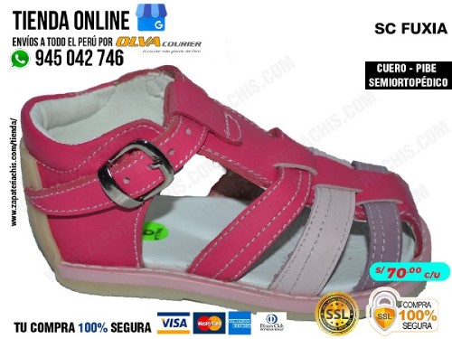 sc fuxia modelo pibe con arco ortopedico en cuero peruano para bebe nina para primeros pasos
