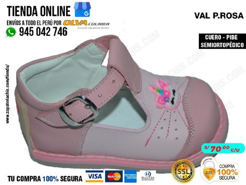 val palo rosa zapatos modelo pibe semiortopedico en cuero peruano para tu bebe nina para primeros pasos