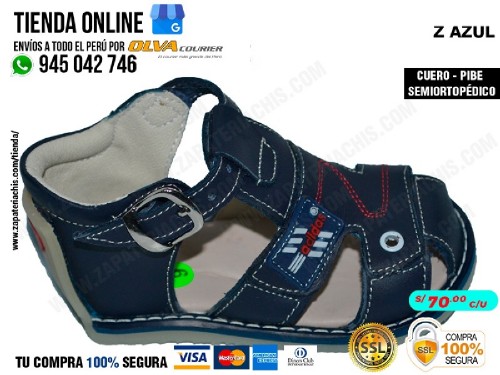 z azul zapatos modelos pibe semiortopedico en cuero peruano para tu bebe nino