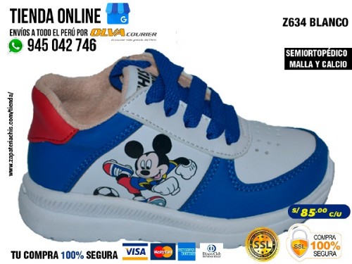 z634 blanco zapatillas semiortopedicas en malla y calcio para bebe nino con arco anatomico formador