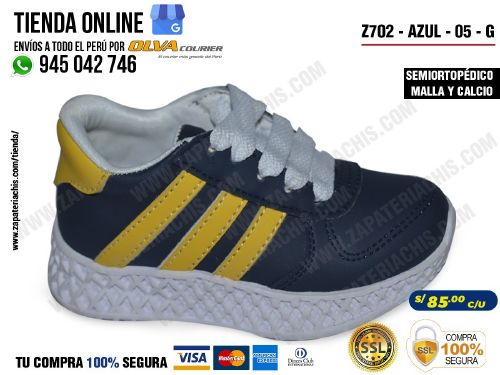 z702 azul 05 g zapatillas en malla y calcio para bebe nino