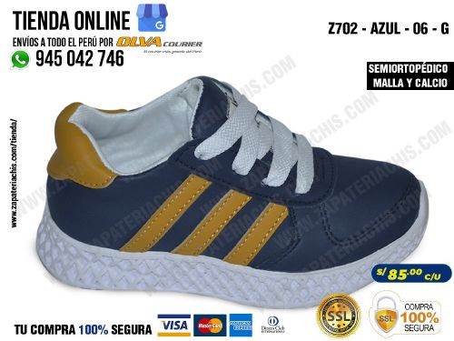 z702 azul 06g zapatillas en malla y calcio para bebe nino