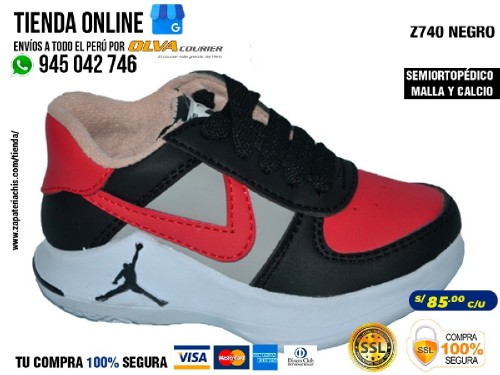 z740 negro zapatillas semiortopedicas en malla y calcio para bebe nino con arco anatomico formador