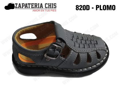 820 - PLOMO calzado en cuero para niño